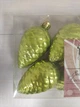Новорічні іграшки набір шишок, 6 см, оливковий, Зелений перламутр, 6 шт Іграшки на ялинку (6900147297490) - зображення 3