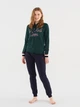 Пижама (худи + штаны) женская хлопковая U.S. Polo Assn 16806 M Green (8680557379853) - изображение 1