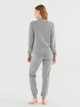 Пижама (свитшот + штаны) женская U.S. Polo Assn 16817 L Grey Melange (8680557380965) - изображение 2