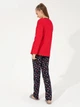 Пижама (лонгслив + штаны) женская хлопковая U.S. Polo Assn 16826 L Red (8680557381566) - изображение 2