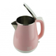 Електрочайник металевий дисковий Horoz Electric Kettle-1 1.5 л 1500 Вт Рожевий/ Білий - зображення 2