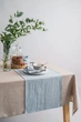 Скатертина-доріжка Раннер з лляної тканини TouchableLinen 1 шт 40х250 см Пильно-блакитний - зображення 1