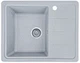 Мийка кухонна, гранітна, прямокутна Valetti 28R 620x500x210мм Сіра - зображення 1
