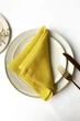 Льняные салфетки TouchableLinen 1 шт Желтый Салфетки для сервировки стола 25х25 см - изображение 4