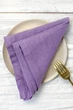 Льняные салфетки TouchableLinen 1 шт Лавандовый Салфетки для сервировки стола 40х40 см - изображение 3
