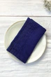 Льняные салфетки TouchableLinen 1 шт Синий 40х40 см - изображение 6