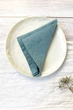 Льняные салфетки TouchableLinen 1 шт Пыльно-голубой Салфетки для сервировки стола Свадебные салфетки 45х45 см - изображение 1