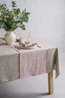 Скатертина-доріжка Раннер з лляної тканини TouchableLinen 1 шт 40х250 см Пильно-рожевий - зображення 1