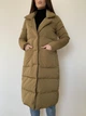 Натуральный длинный пуховик пальто ниже колен Mod-Room XS Хаки RA-PW10205 - изображение 1