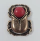 Министатуэтка метал Жук Скарабей Бронза, "Кораловий камінь" Semantic Jewelry 3.0 x 2.5 x 0.5 см - зображення 1
