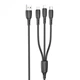 Кабель BOROFONE BX71 (3 в 1) USB - Lightning / Micro USB / Type-C (2A) (1M) Чёрный - изображение 1
