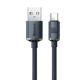 Кабель Baseus Crystal Shine Series USB to Type-C (100Вт, 1.2 метра, быстрая зарядка, мощный) - Черный - изображение 2