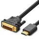 Кабель UGREEN HD106 HDMI to DVI (24+1) 2m Black (10135) - изображение 1