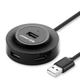 USB-хаб UGREEN CR106 USB 2.0 to 4xUSB 2.0 1m Black (20277) - зображення 1