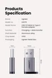 Переходник UGREEN US276 USB 3.0 Male to USB-C 3.1 Female Gray (50533) - изображение 9