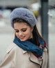 Кашемировый шарф "Милан", шарф снуд, зимний большой женский шарф, глубокого сине-бордового цвета - изображение 2