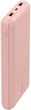 Power Bank Belkin 20000mAh 15W Dual USB-A, USB-C з підтримкою швидкої зарядки Rose Gold - зображення 3