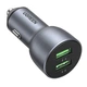 Автомобильное зарядное устройство в прикуривател UGREEN CD213 2xUSB Быстрая зарядка 36W Синий - изображение 1