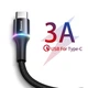 USB-кабель на Type-C з підсвічуванням BASEUS Halo Series Fast Charging Data Cable (2m, 3A). Black - зображення 2