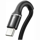 USB-кабель на Type-C з підсвічуванням BASEUS Halo Series Fast Charging Data Cable (2m, 3A). Black - зображення 3