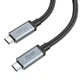 Кабель швидкісний 20 Гбіт/с 4K 60 FPS Type-C на Type-C USB3.2 HOCO 20Gbps super-speed (2m, 100W, 4K). Black - зображення 9