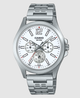 Мужские часы Casio MTP-E350D-7B Белые с серебристым - изображение 2
