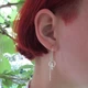 Серебряные серьги протяжки с цепочками "Котики" - изображение 2