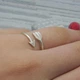 Срібна каблучка з фіанітами. - зображення 4