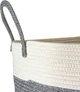 Кошик для зберігання MBM HOME TH-14 з ручками Сіро-білий (TH-14 GRAY/WHITE) - зображення 2