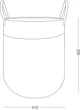 Кошик для зберігання MBM HOME TH-14 з ручками Сіро-білий (TH-14 GRAY/WHITE) - зображення 6