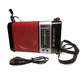 Радіоприймач Rotosonic XB-772BT з ліхтарем та зі знімним акумулятором 18650 Red - зображення 1
