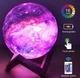 Светильник аккумуляторный 3D Moon Lamp ночник Космос 15 см с пультом 16 цветов свечения - изображение 8