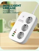 Мережевий подовжувач фільтр LDNIO SEW3452 |WiFi Управління, 2500W, 2M, 3 розетки, 3USB/1Type-C, QC/PD, 3A/38W| White - зображення 8