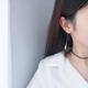 Сережки-протяжки срібні INFINI з трикутниками s2-104 - зображення 3