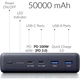 Батарея універсальна Voltero 50000mAh S50 PD/100W QC/3.0/18W USB-C*2, USB-A*2 (6090537940980) - зображення 2