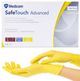 Нітрилові рукавички Medicom SafeTouch Advanced, щільність 4 г. - жовті (100 шт) S (6-7) - зображення 1