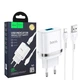 Зарядное устройство USB HOCO N1 2.4A 1 Usb + кабель Lightning White - изображение 2