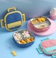 Дитячий милий ланч-бокс Tedemei Kids, 550мл, рожевий 2 секції - зображення 10