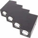 Підсвітка Brille AL-620/8x1W WW LED IP54 BK (34-513) - зображення 1