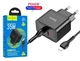 Зарядний пристрій Hoco 35W 2xType-C для iPhone 14/13/12/iPad c кабелем Type-C to Lightning black - зображення 1