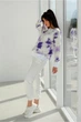 Женский свитшот ONIOS Colorful Madness Тай-дай Лаванда S 2335 - изображение 7