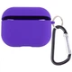 Силиконовый футляр с микрофиброй для наушников Airpods Pro 2 / Pro Фиолетовый / Ultra Violet - изображение 1