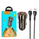 Автомобильное зарядное устройство для Hoco Z46A Blue Whale PD20W + QC3.0 - Metal Gray Type C to Lightning - изображение 1