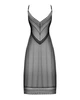 Шикарная длинная сорочка Obsessive Estiqua Черная XL/2XL (SO7264) - изображение 6