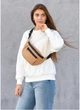 Поясная женская сумка из искусственной кожи бананка Sambag Tirso LCH бежевая 2857-85976 - изображение 1