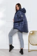 Куртка KHAN женская зимняя с капюшоном, темно-синяя 44 М - изображение 4