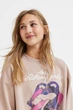 Свитшот для девочки оверсайз H&M 146-152 размер бежевый 1081566006 - изображение 2