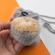 Варежки для малышей зимние с мехом на 2 - 3 лет на веревочке со смайликом (арт. 22-25-40) серый - изображение 3
