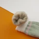 Варежки для малышей зимние двойные на 1 - 2 года с котиками (арт. 22-7-42) зеленый - зображення 3