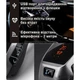 Автомобильный FM модулятор ФМ трансмиттер Bluetooth 4.2 с дисплеем и зарядкой 2.1А BPS M5 от прикуривателя USB TFCard Silver - зображення 3